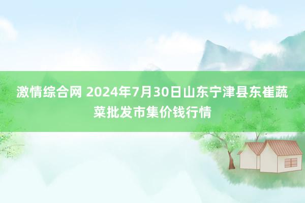 激情综合网 2024年7月30日山东宁津县东崔蔬菜批发市集价钱行情