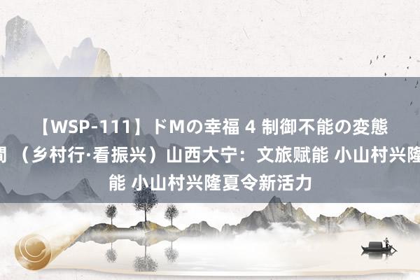 【WSP-111】ドMの幸福 4 制御不能の変態ボディ4時間 （乡村行·看振兴）山西大宁：文旅赋能 小山村兴隆夏令新活力