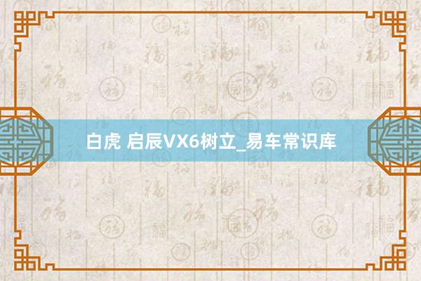 白虎 启辰VX6树立_易车常识库