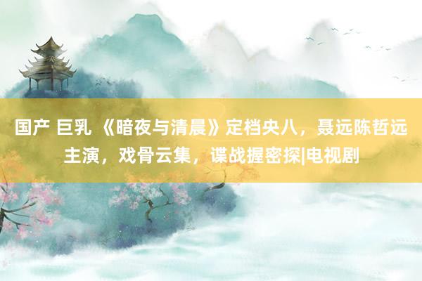 国产 巨乳 《暗夜与清晨》定档央八，聂远陈哲远主演，戏骨云集，谍战握密探|电视剧